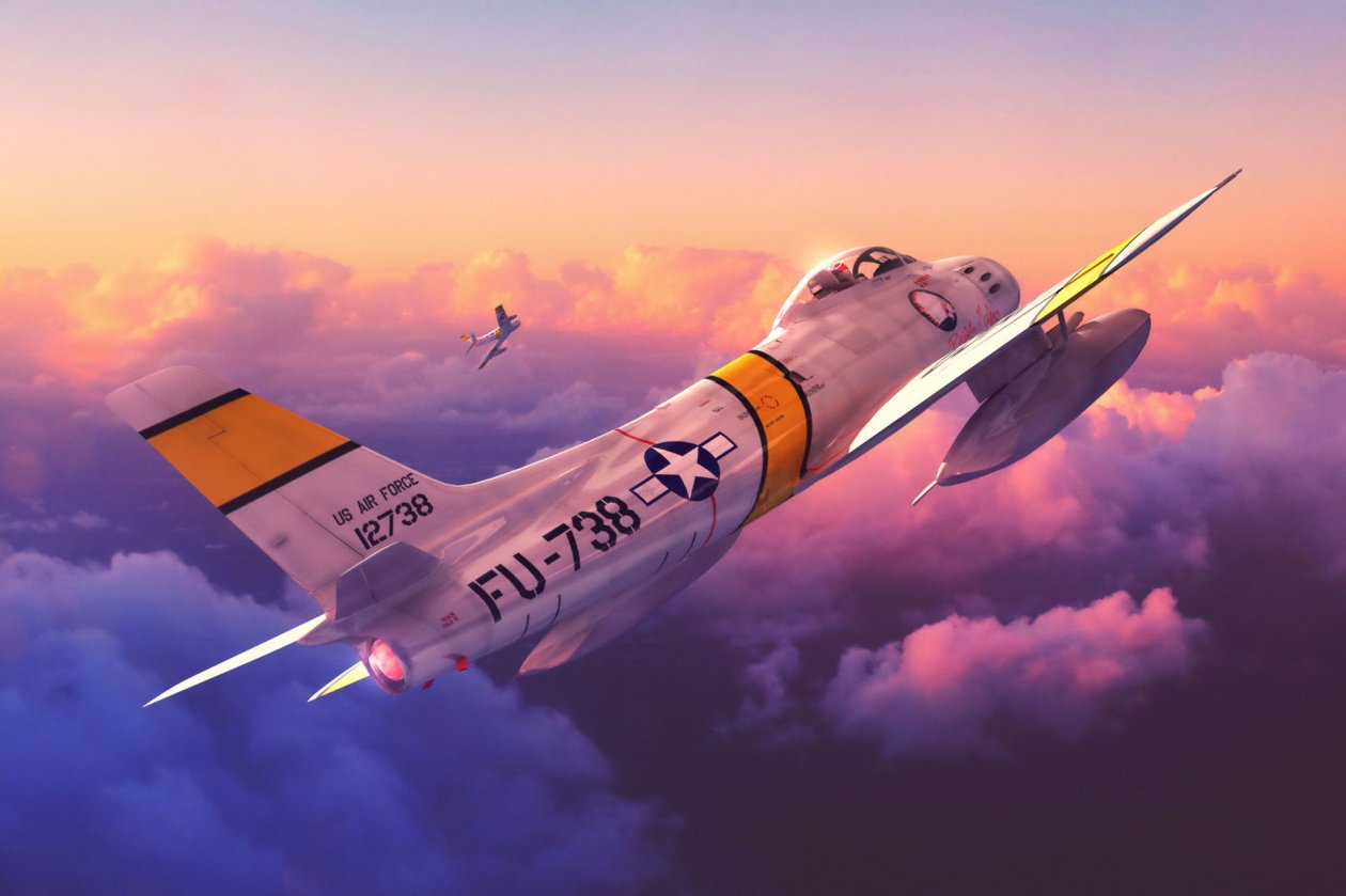 F 86 Sabres Planes Digital Art