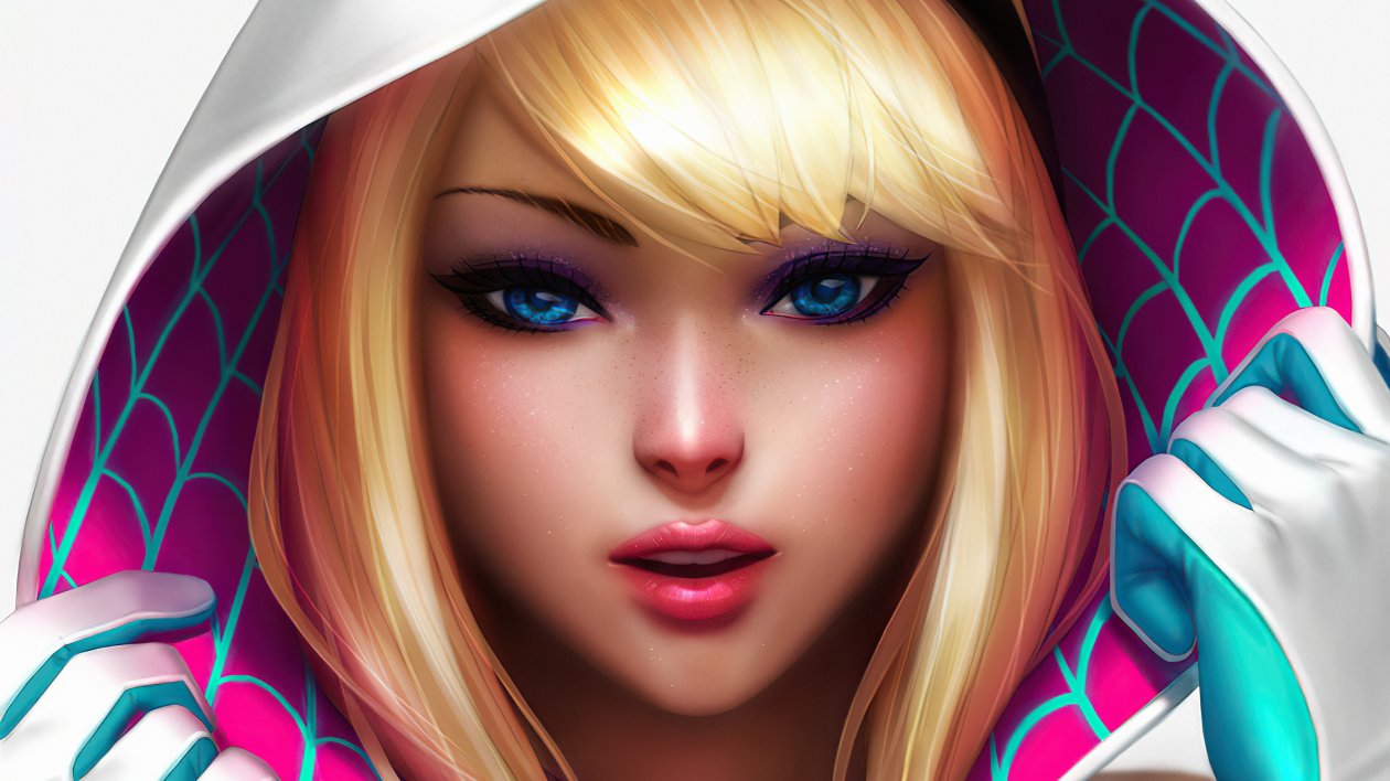 Spider Gwen Illustration 5k