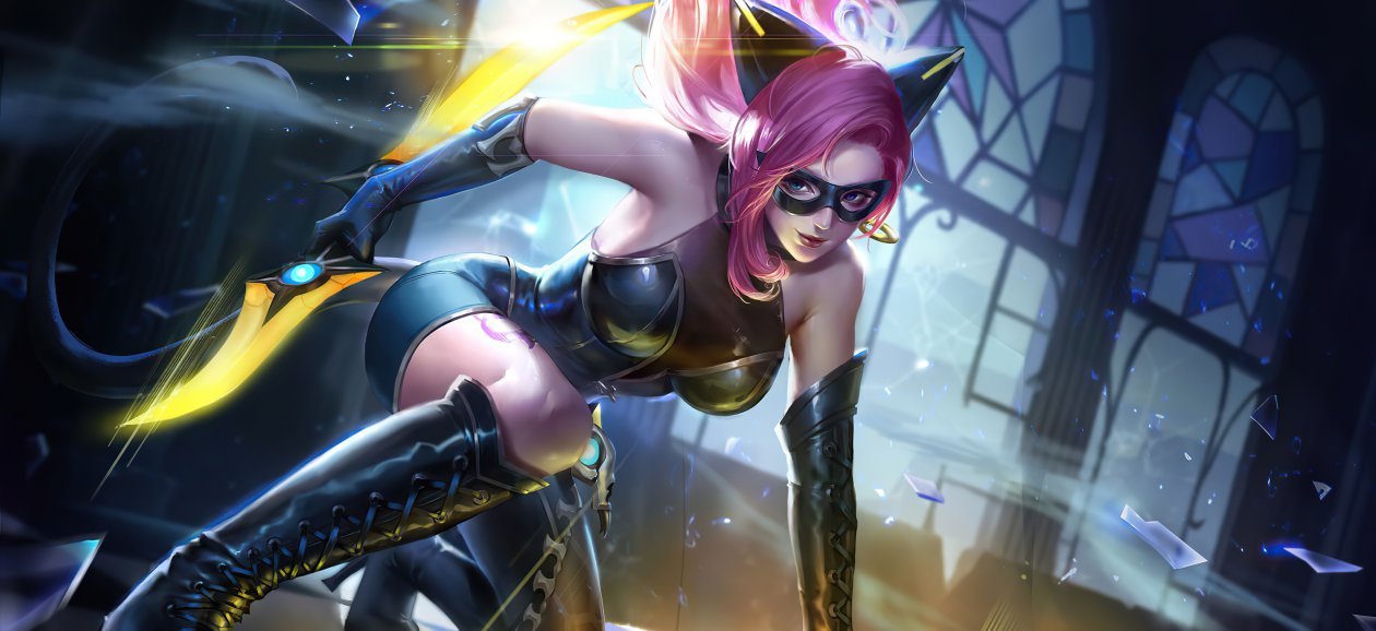 King Glory Pink Hair Cat Woman 4k