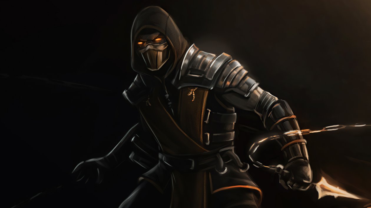 Scorpion Mortal Kombat Dark 4k