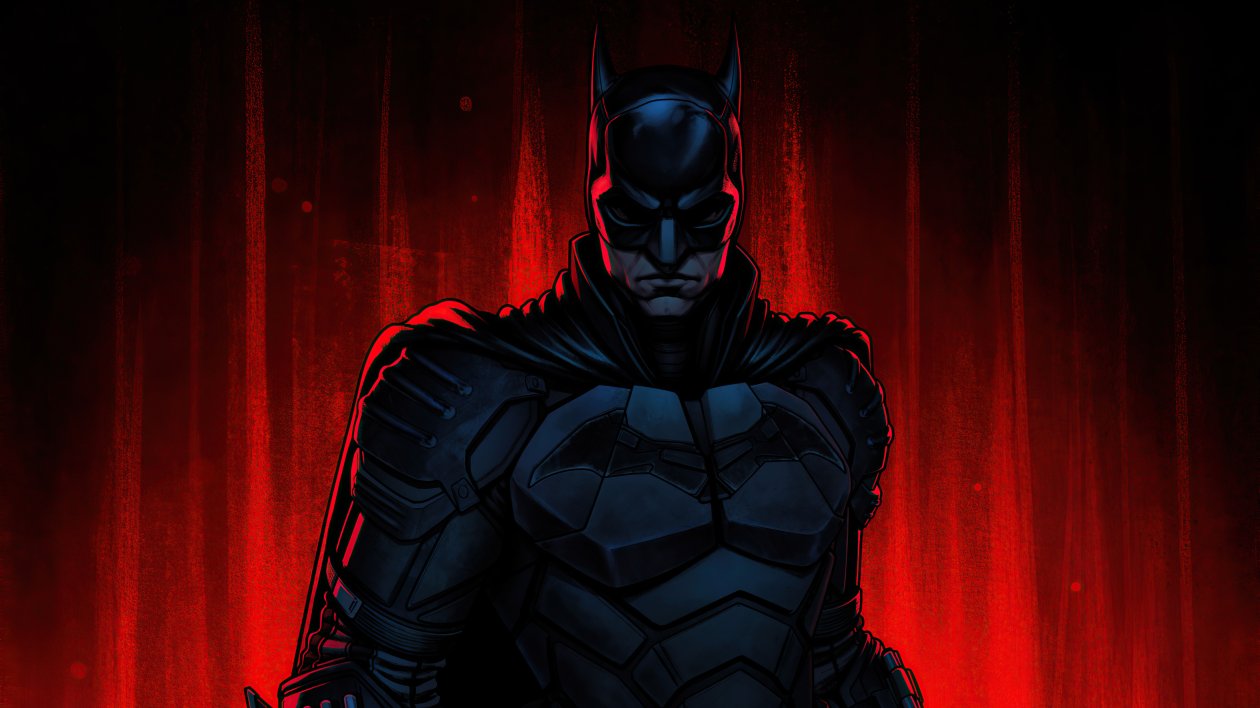 The Batman Red Theme 4k