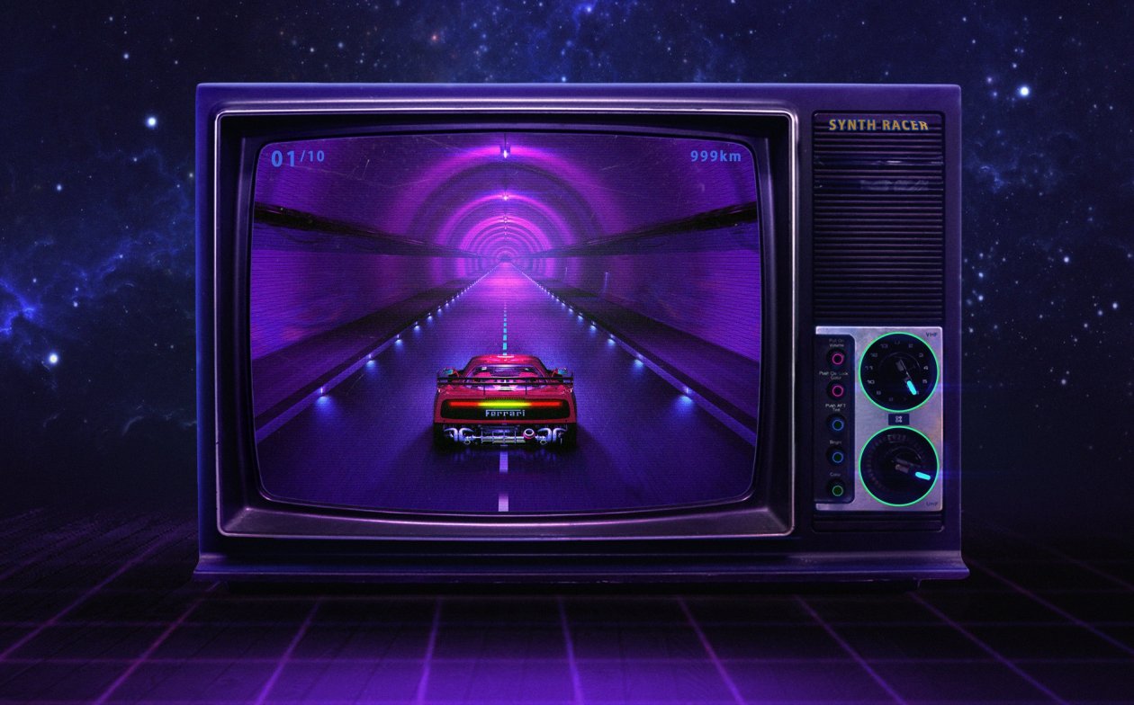 Racing Car Tv Synthwave