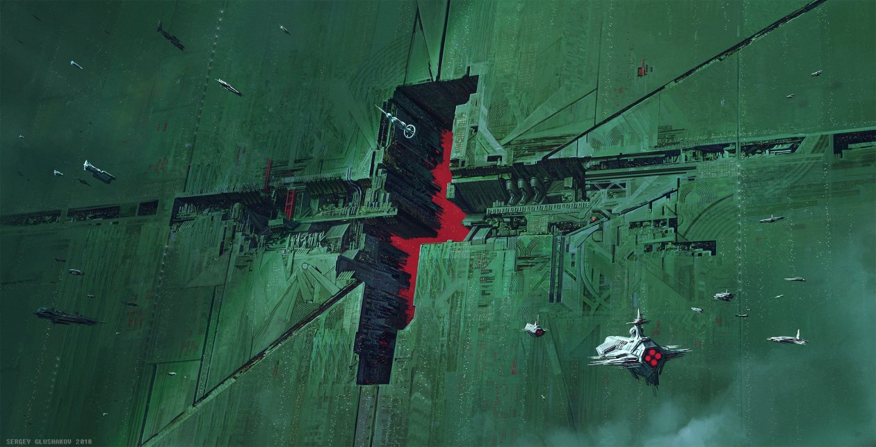 Space Ship Scifi Digital Art Wall