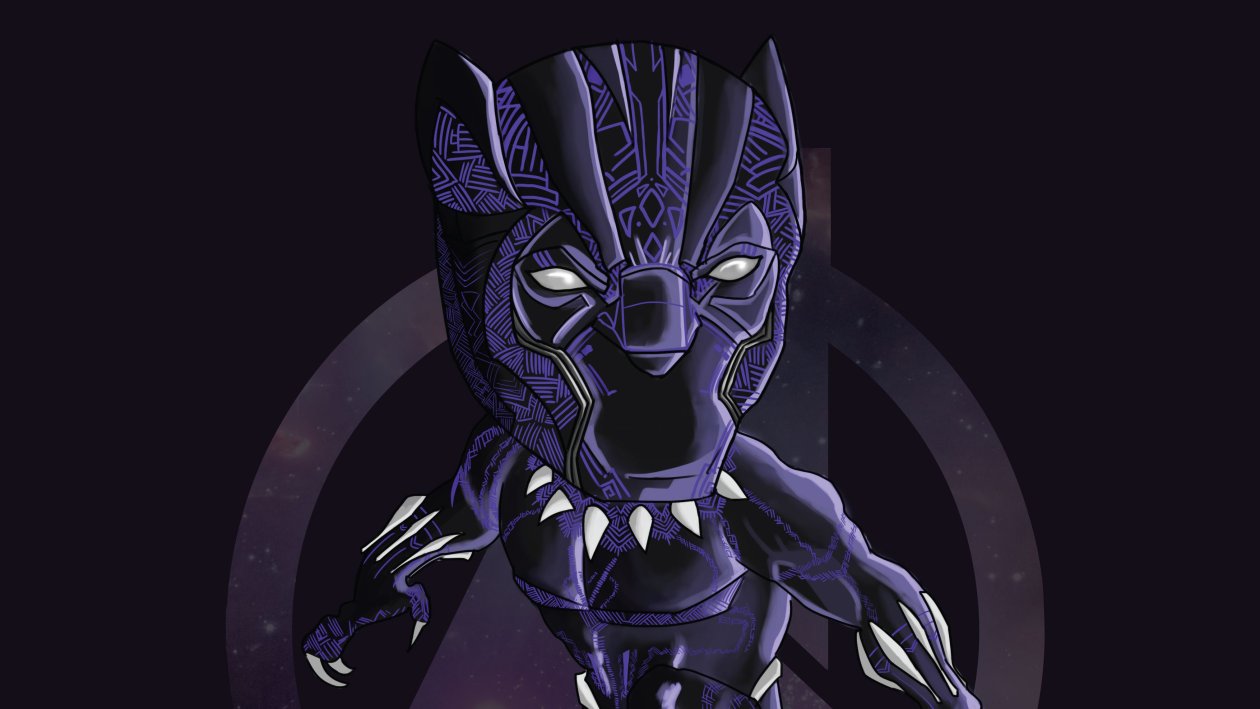 Black Panther Doodle Art