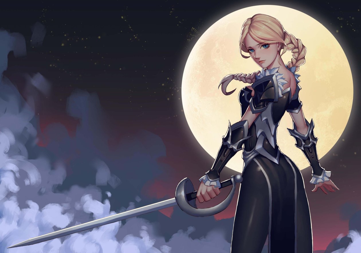 Anime Moon Girl 4k