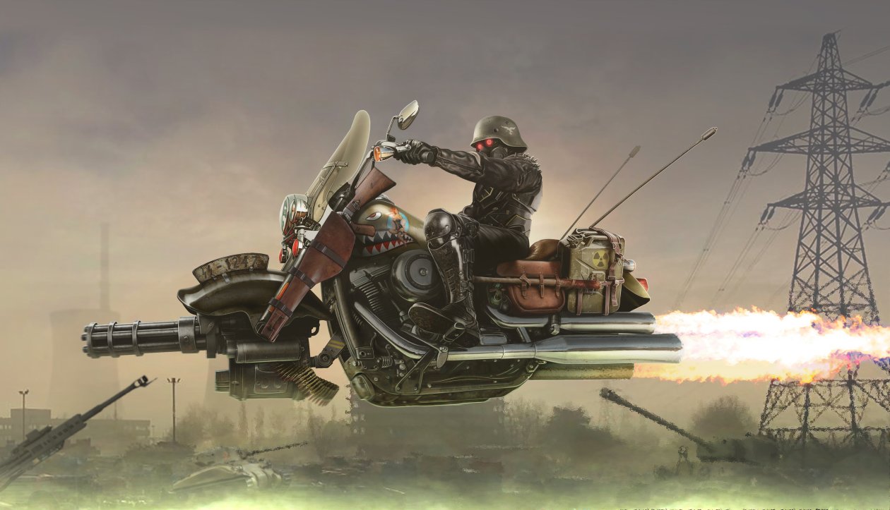 Rider Flying Bike