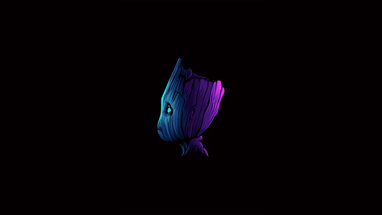 Baby Groot Minimal Artwork