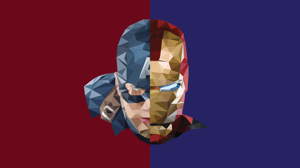 Iron Man Captain America Abstract