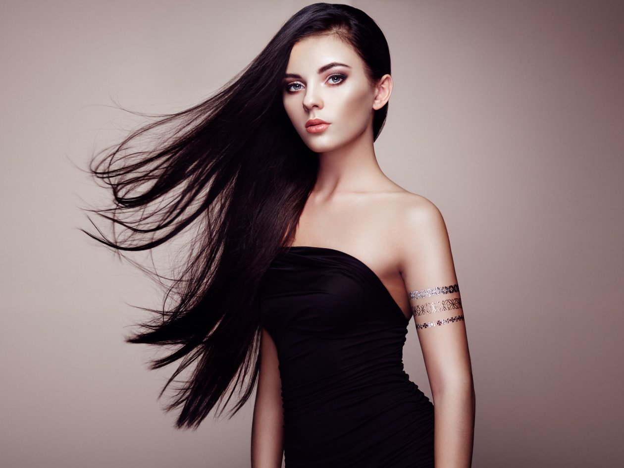 Black Hair Dress Hands In Air 4k