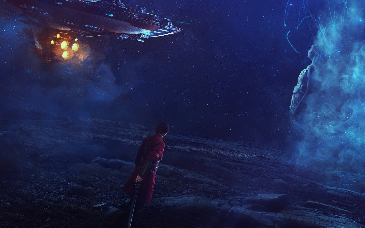 Scifi Warrior Fantasy Spaceship