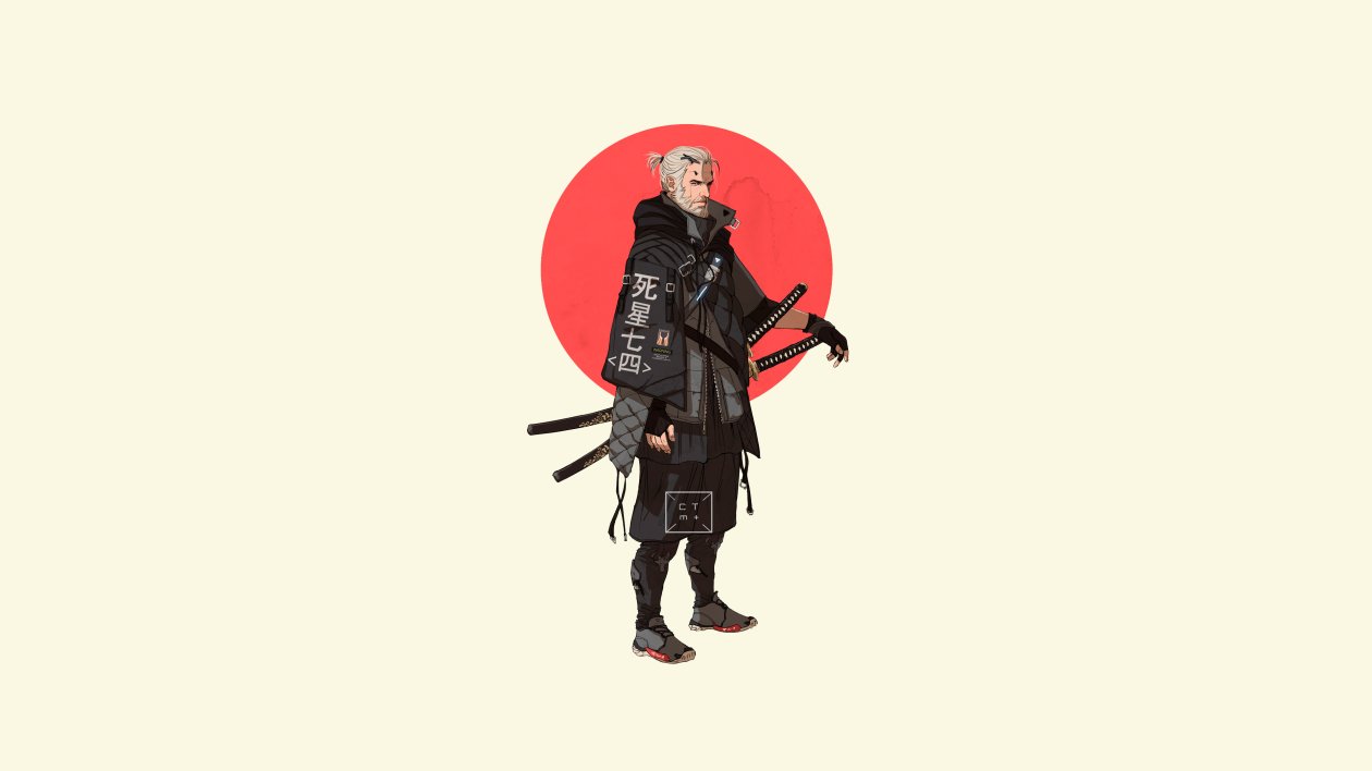 Geralt Of Rivia The Witcher 4k Minimalism Art