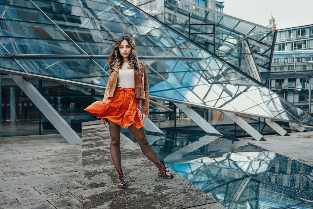 Girl In Windy Town