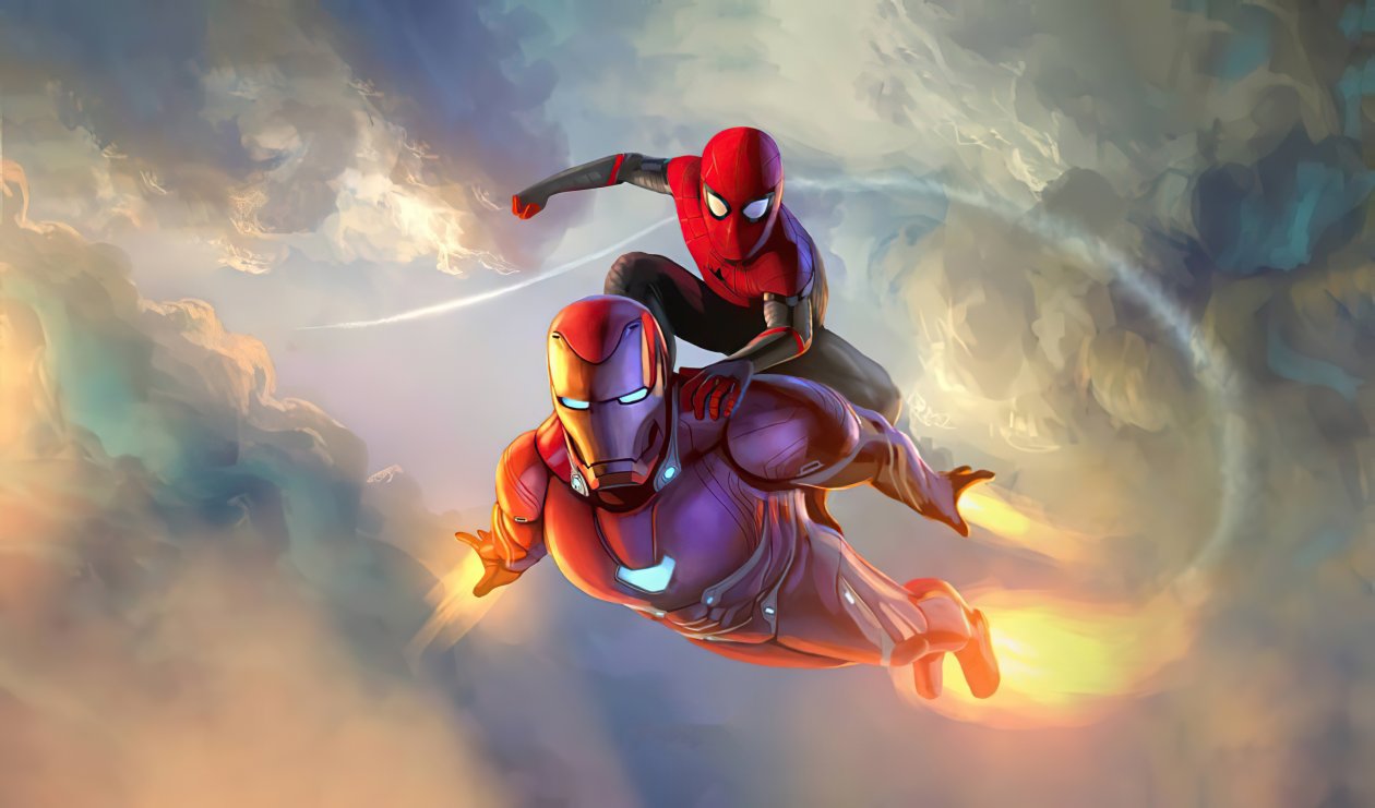 Iron Man Spider Man Come Together