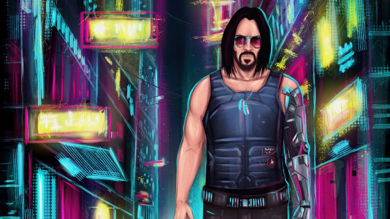 Johnny Silverhand With His Cyber Dog 5k