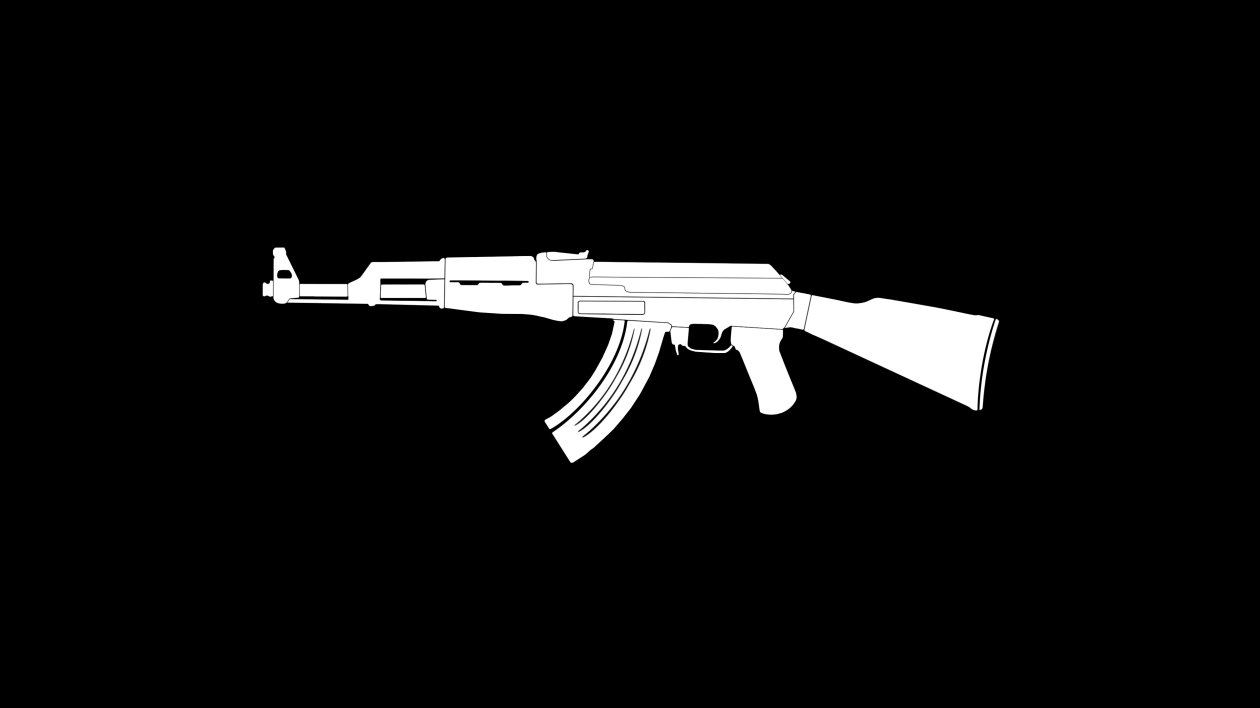 AK47 Gun Weapon Minimalism