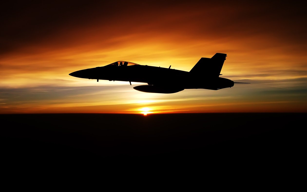 Plane Sunset