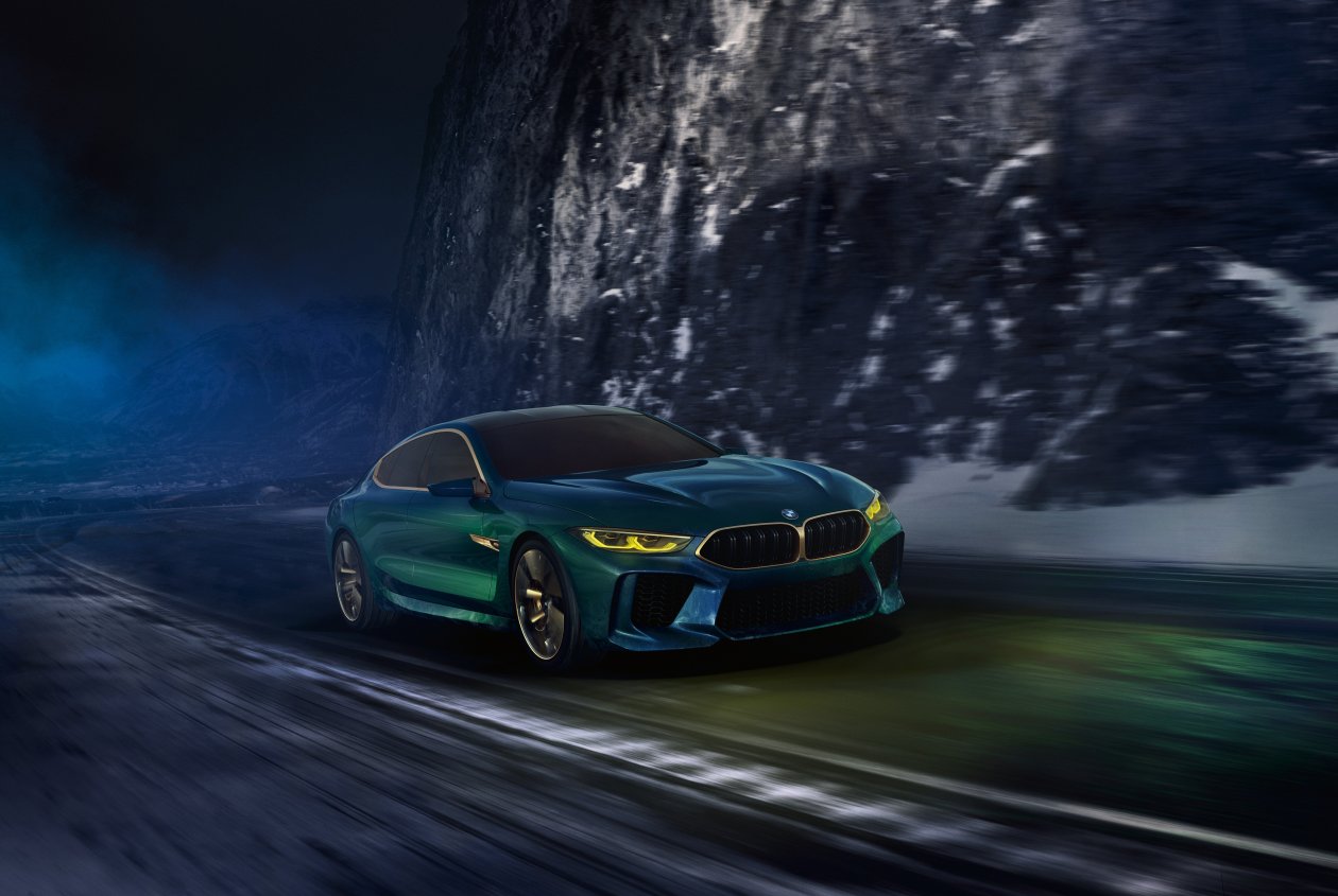 Bmw Concept M8 Gran Coupe Front View 4k