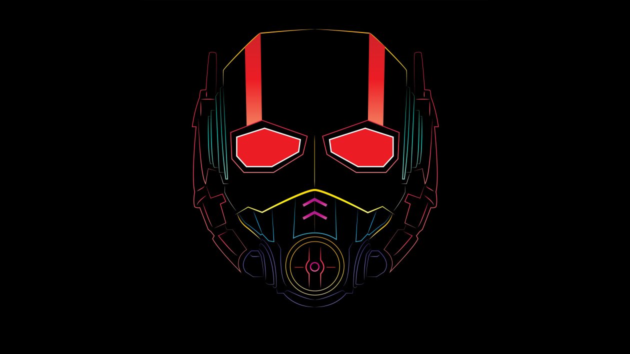 Ant Man Mask Minimalism 4k