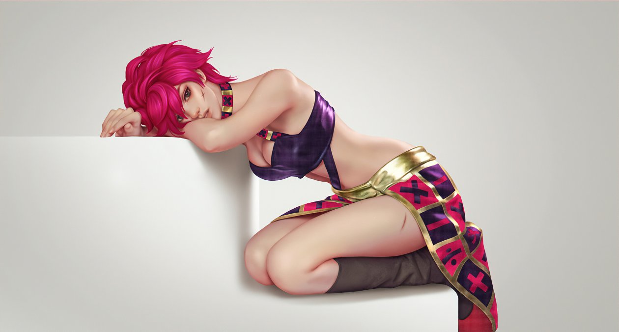 Pink Hair Girl Down