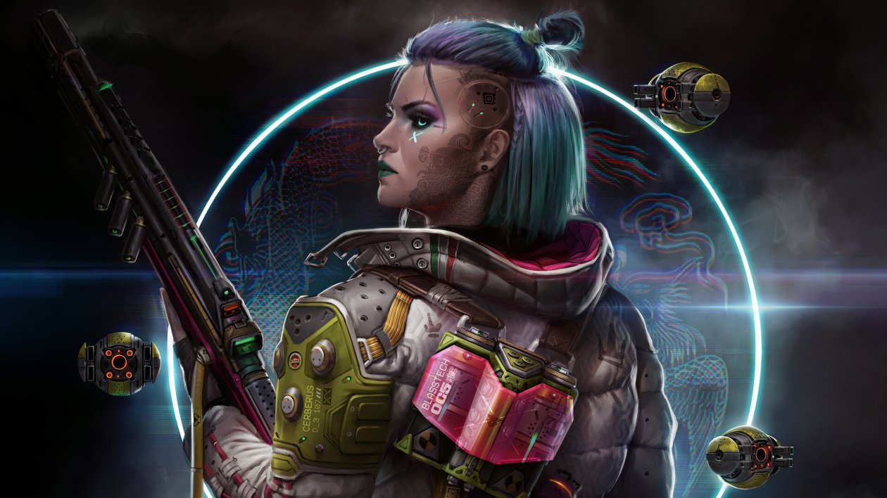 Short Hair Cyberpunk Girl 4k