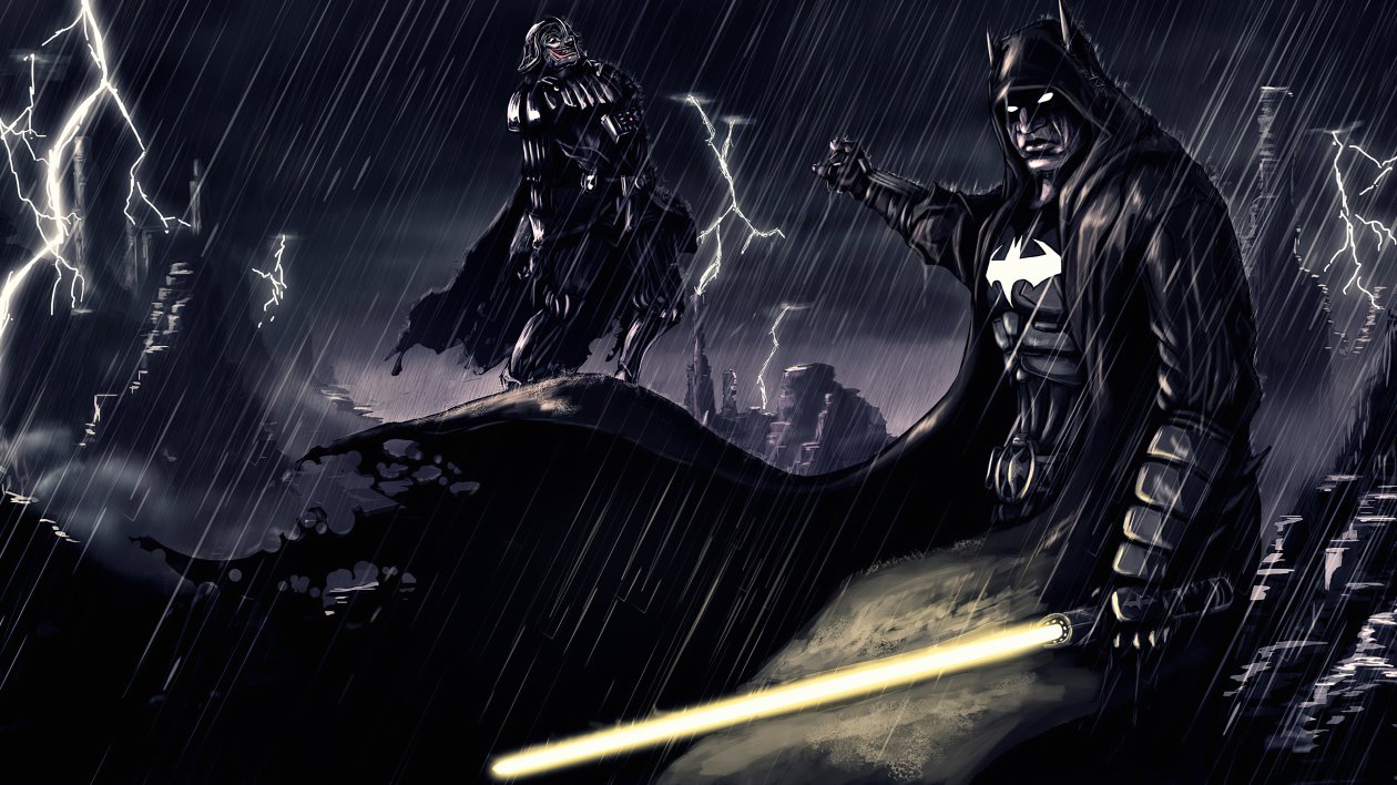 Batman And Joker Darth Vader