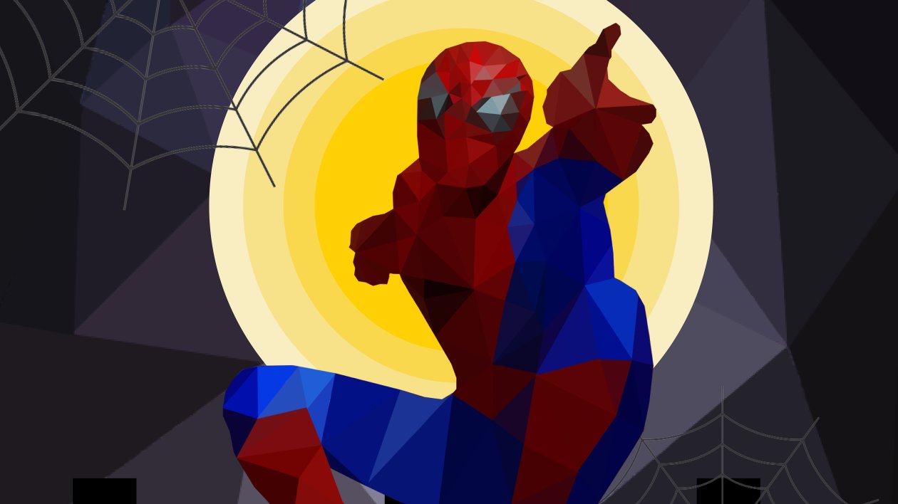 Spiderman Low Poly Art 5k