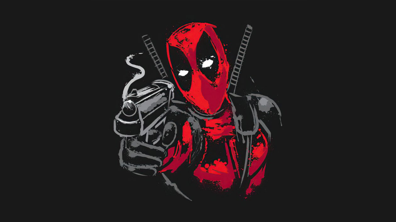 Deadpool Minimalism 5k