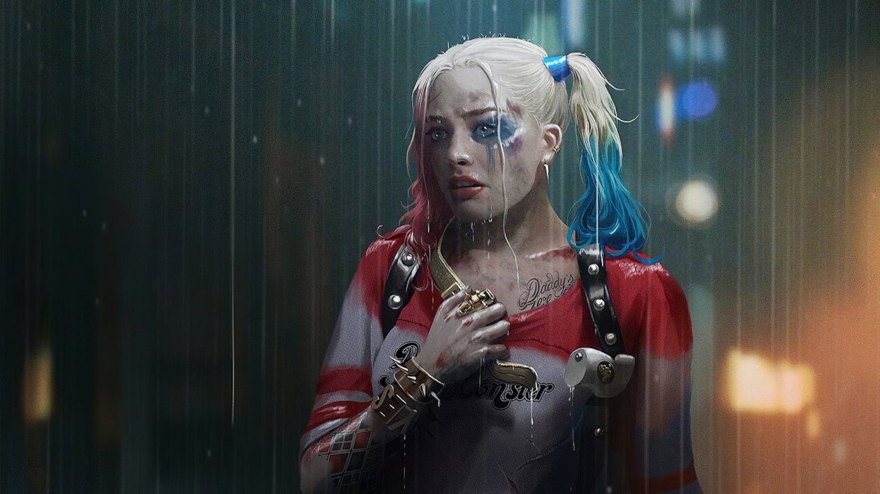 Harley Quinn In Rain