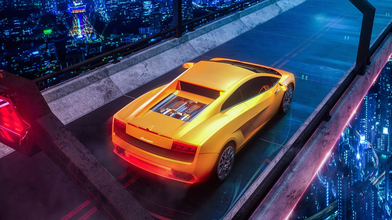 Orange Lamborghini 4k 2020