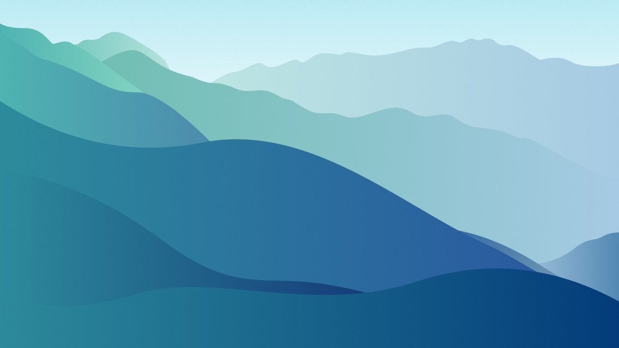 Mountains Minimal Blue Day 5k