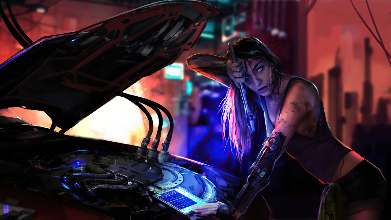 Scifi Mechanic Girl 4k