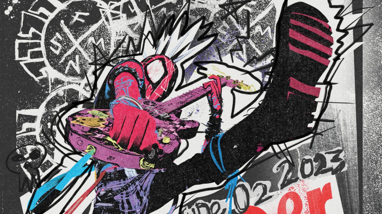 Punk Spider Man Across The Spider Verse