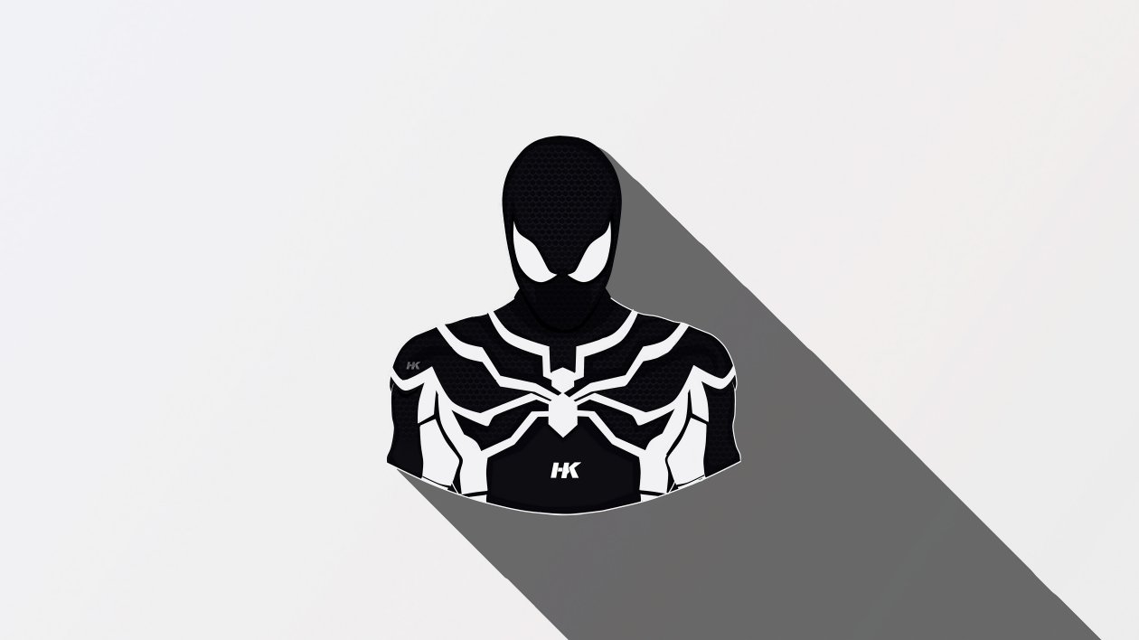 Spiderman Black Suit Minimal 8k