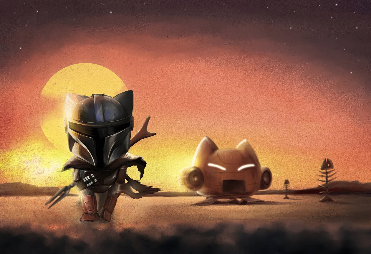 The Mandalorian Cat Style