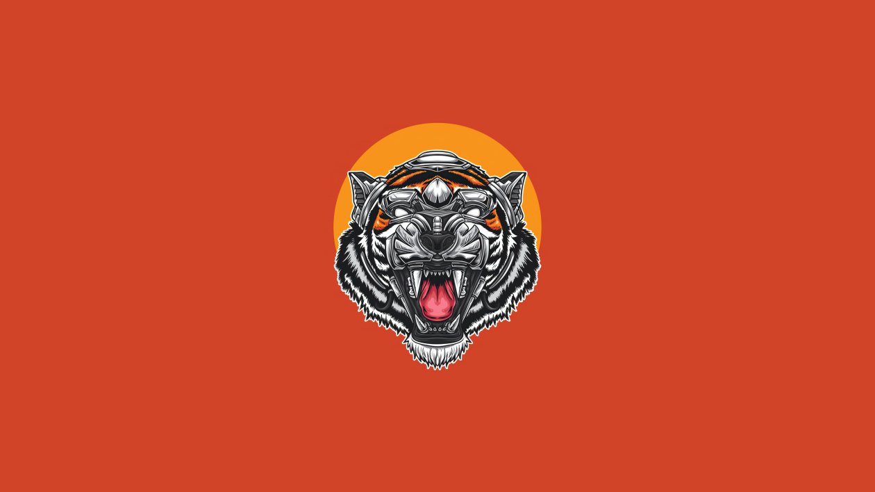 Tiger Minimal Art 4k