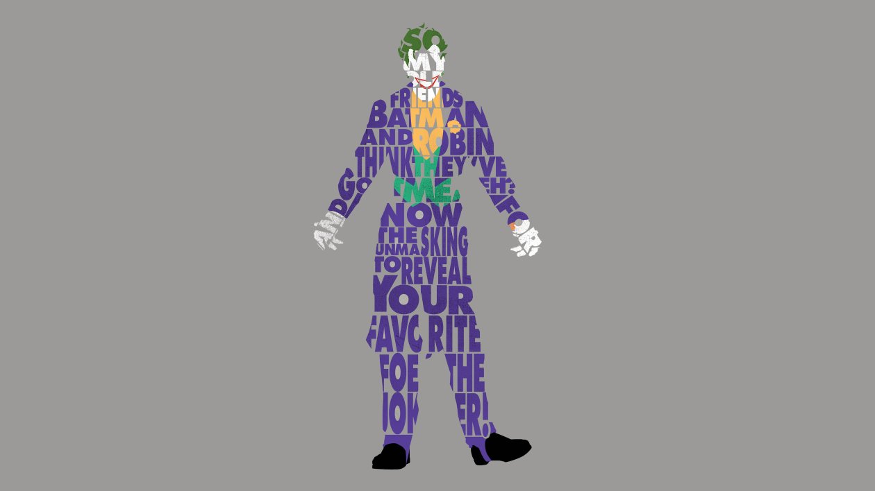 Joker Typography 4k