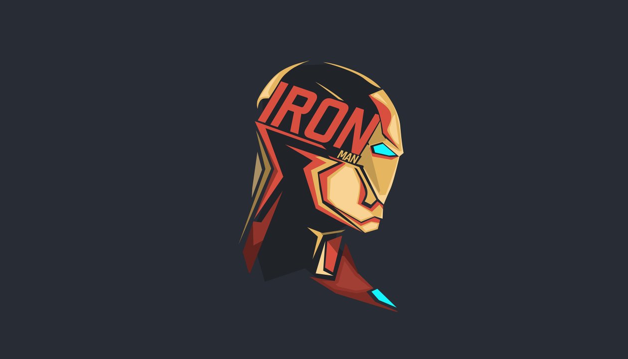 Iron Man Pop Head Minimalism 8k
