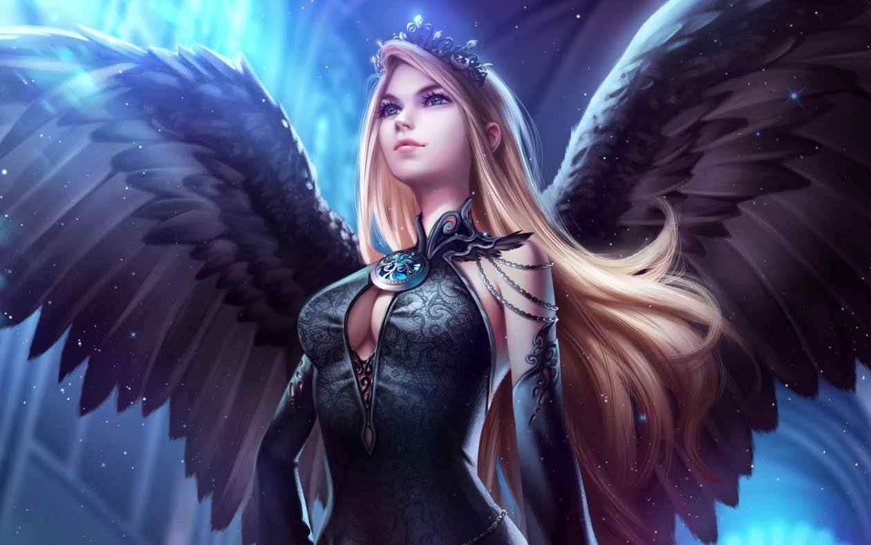 Blue Eye Angel Art