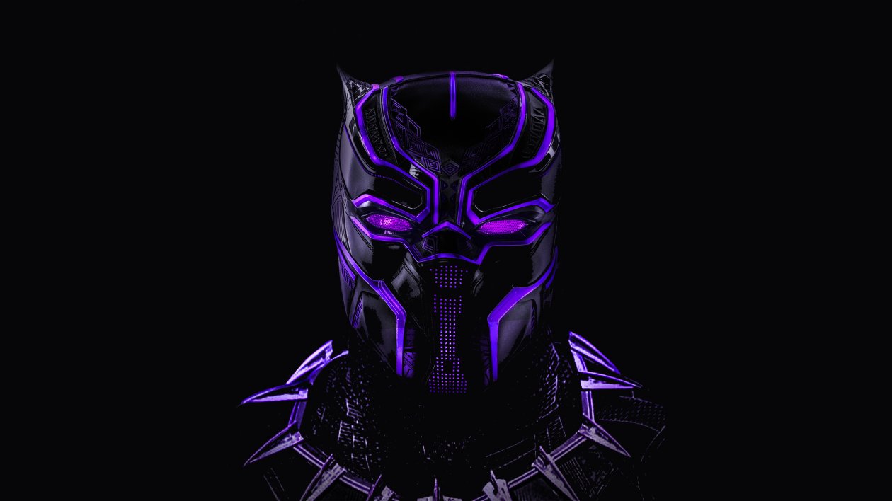 Black Panther Glowing Artwork
