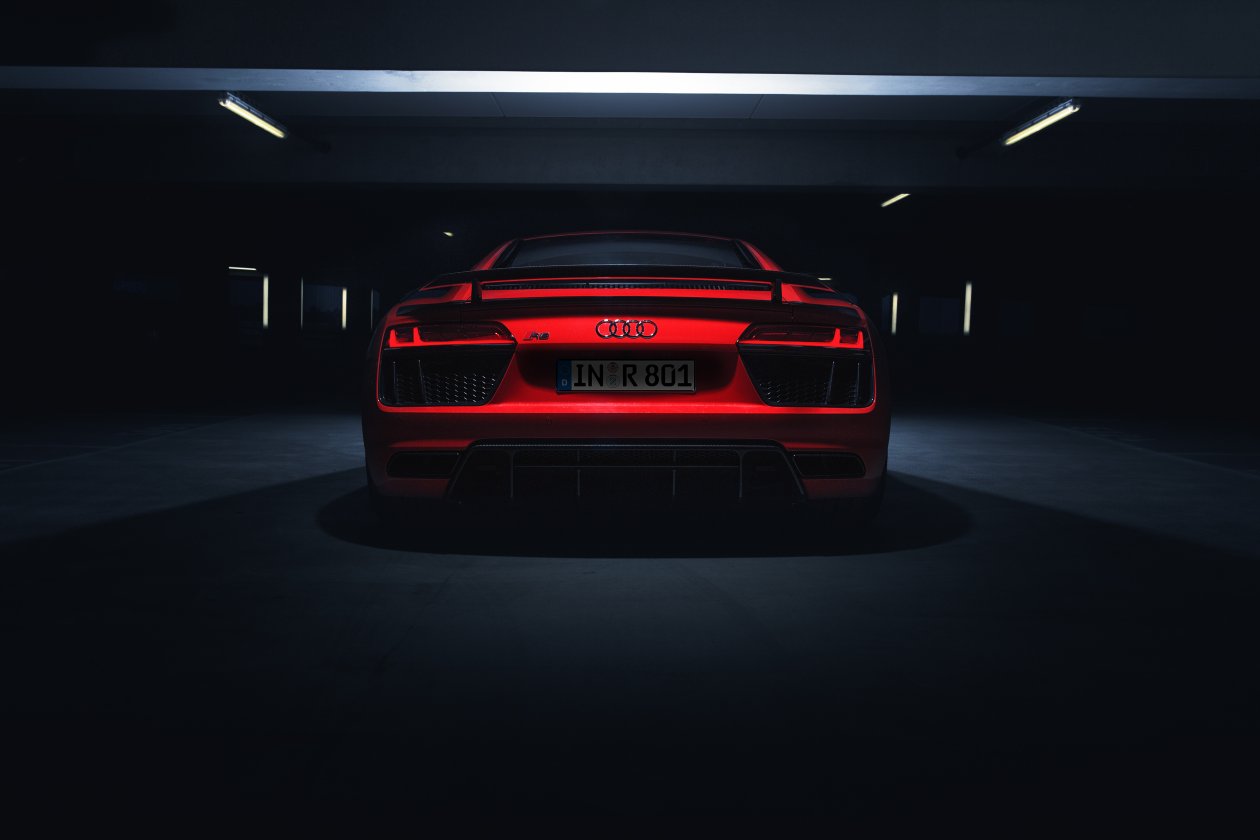 Audi R8 V10 Plus 2018 Rear Look 4k
