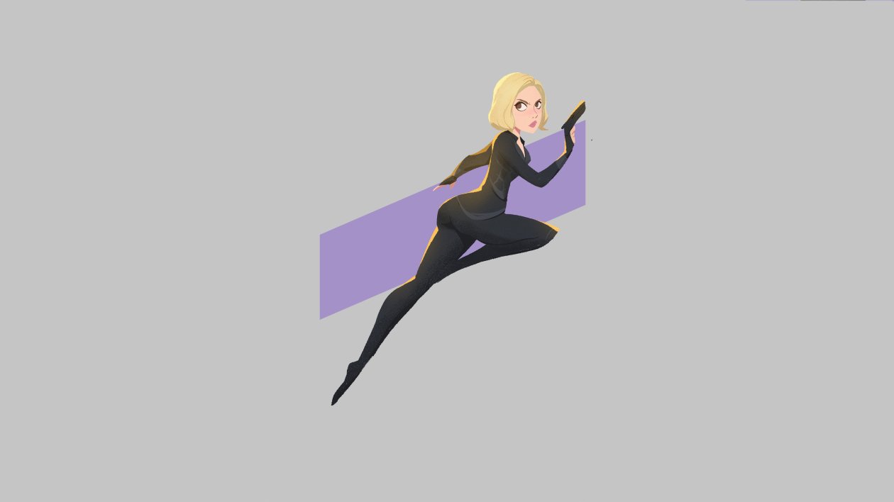 Black Widow Minimalism 4k