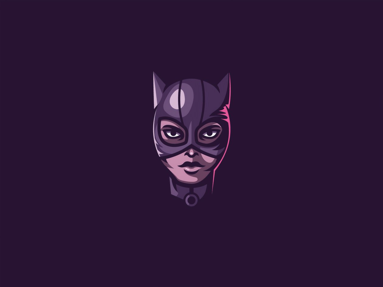Catwoman Superhero Minimal Art
