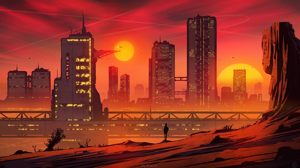 City Sun Down 4k
