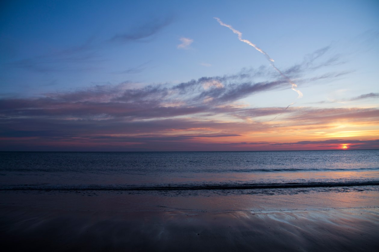 Blue Hour Sunset At Beach 5k