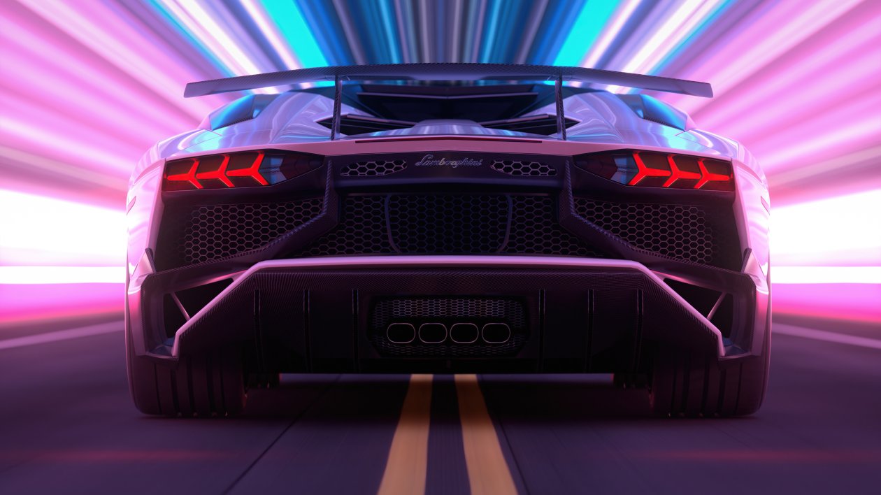 Lamborghini Aventador Retro 5k