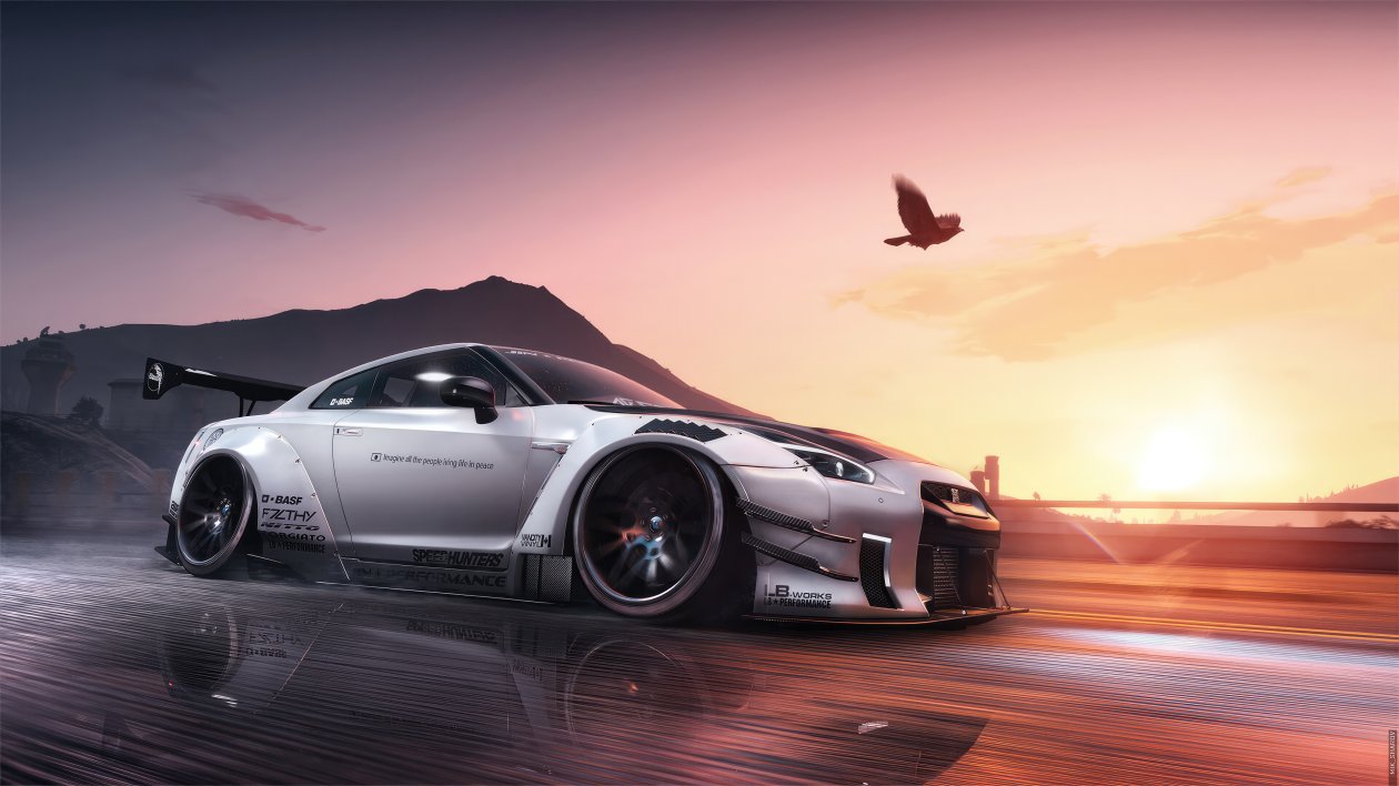 Nissan GTR R35 With Liberty Walk Bodykit
