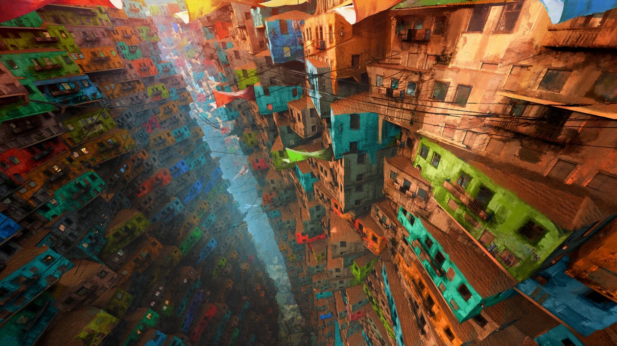Fond d'écran Vertical Village 4k