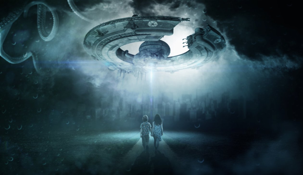 Scifi Ufo Boy Girl Child Spaceship