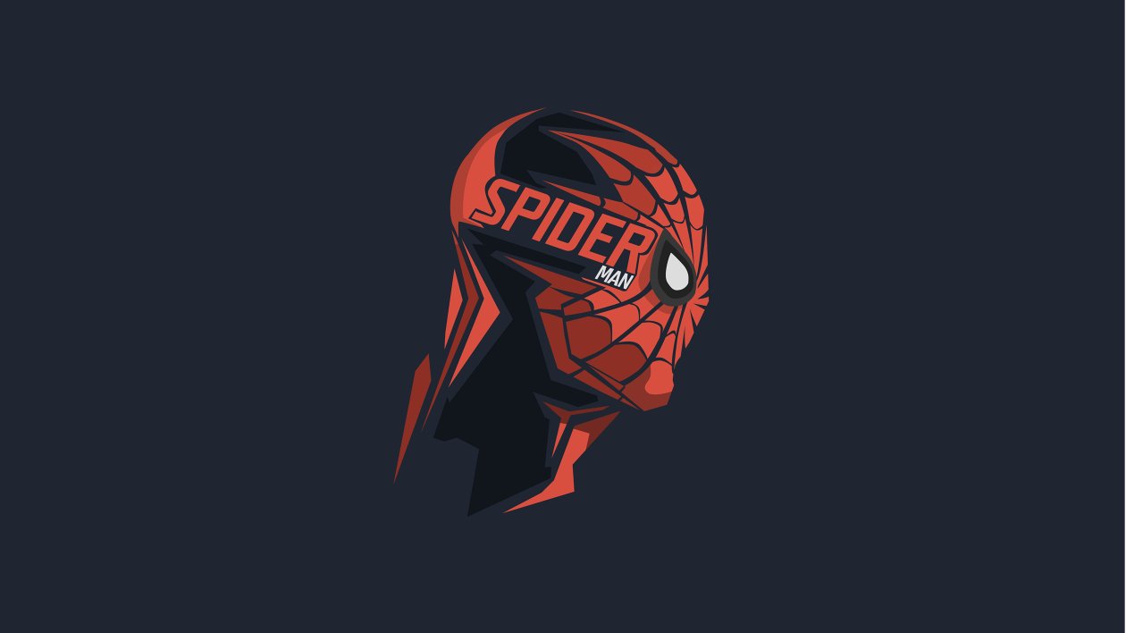 Spiderman Mask Minimalism 8k