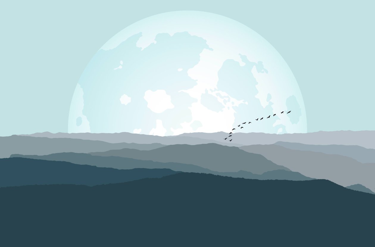 Smoky Mountains Minimalism 4k